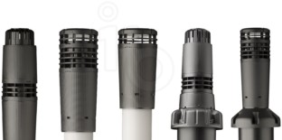 Ubbink Rolux 5G HR T120 PP pijp diam 80 / diam 125 Par zwart L= 1280 mm