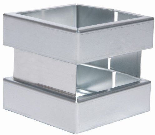 Dubbele wrong zink vierkant 80x80mm