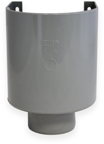 Vergaarbak PVC - Ø 80 mm Grijs