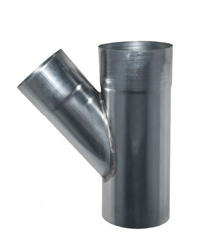 HWA T-stuk zink Ø80x80x80 mm 45°