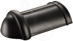 Halfronde beginkepervorst 225mm T (Vario) zwart satinet