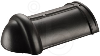 Halfronde beginkepervorst 225mm T (Vario) zwart satinet