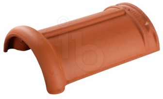 Halfronde vorst 225mm zwartbruin engobe