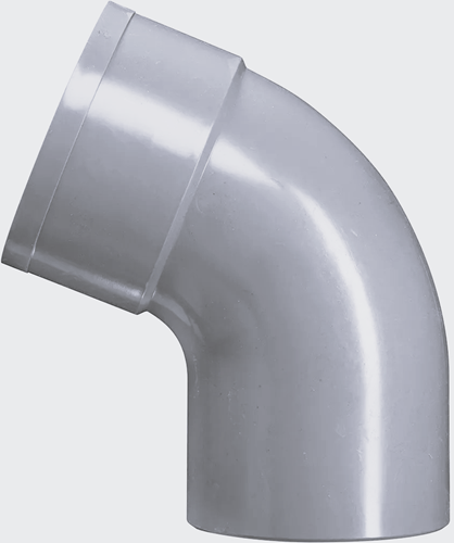PVC Bocht 1 x Lijmmof 67° Ø 80 mm Grijs