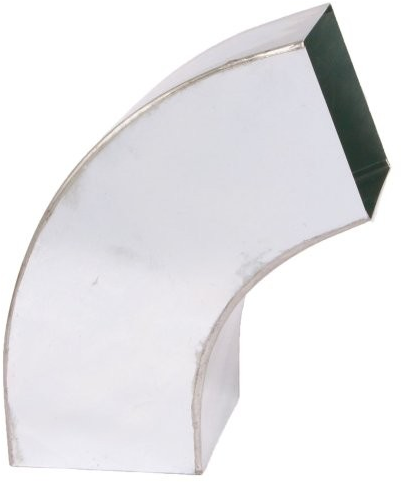 Bocht zink vierkant 100x100mm 72gr