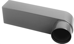 Stadsuitloop PVC / 60x80 mm Ø 70/80 mm Grijs