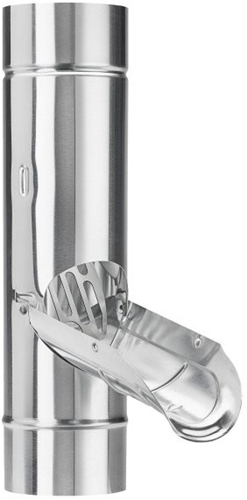 Zinken regenwaterklep incl. RVS-rooster Ø100mm