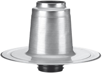 Anjo Dubbelwandige aluminium plakplaat Ø 70/80 mm