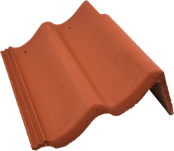 S-pan Gevelpan rechts (uitsp. 110mm) 2000 S Oranjerood (301)