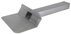 Loden kiezelbak gegoten zij-uitloop 60 x 80 mm 45° L=450 mm 