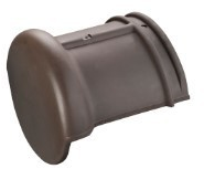 Halfronde begin/eindvorst 225mm T (Vario)  blauw gesmoord