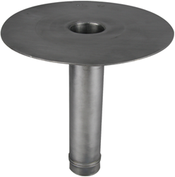 Loden midden onder-uitloop Ø60 mm L=300 mm